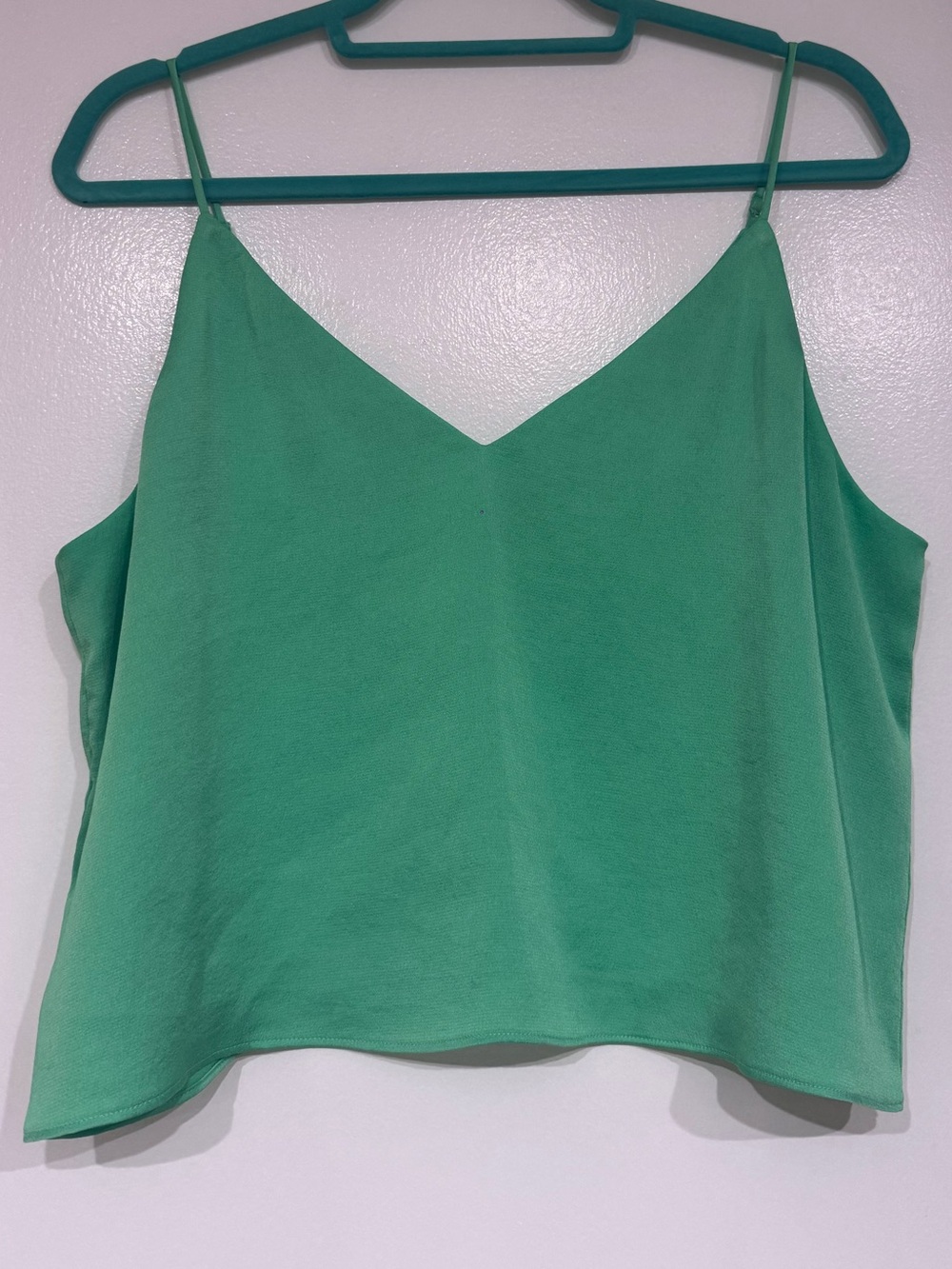 Express Green V-Neck Spaghetti Strap Tank Top